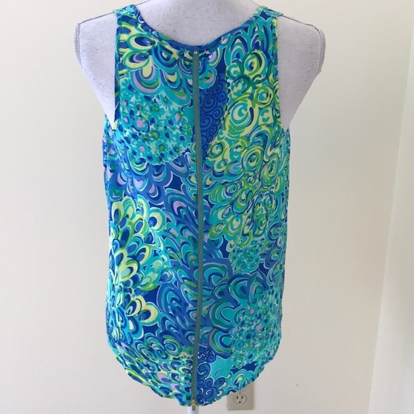 LILLY PULITZER Size S Green Multi Sleeveless Top - Picture 4 of 8